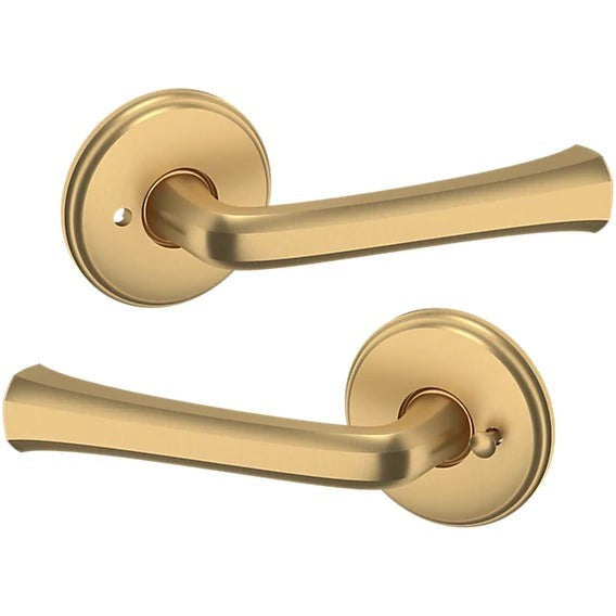 Baldwin Estate 5112 Privacy Lever with 5075 Rosette in Vintage Brass finish