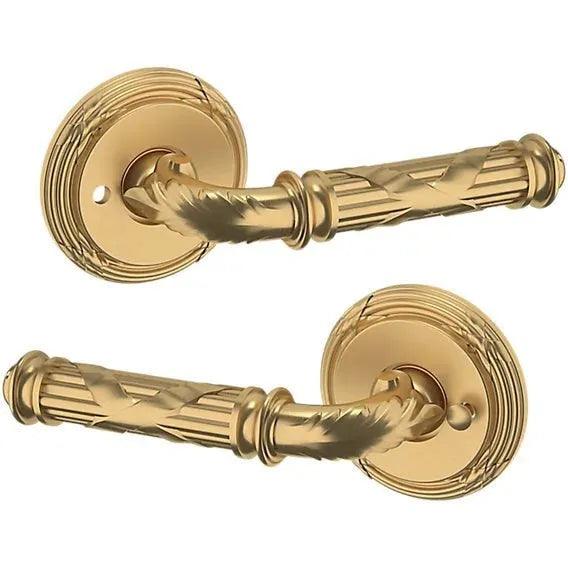 Baldwin Estate 5122 Privacy Lever with 5022 Rosette in Vintage Brass finish