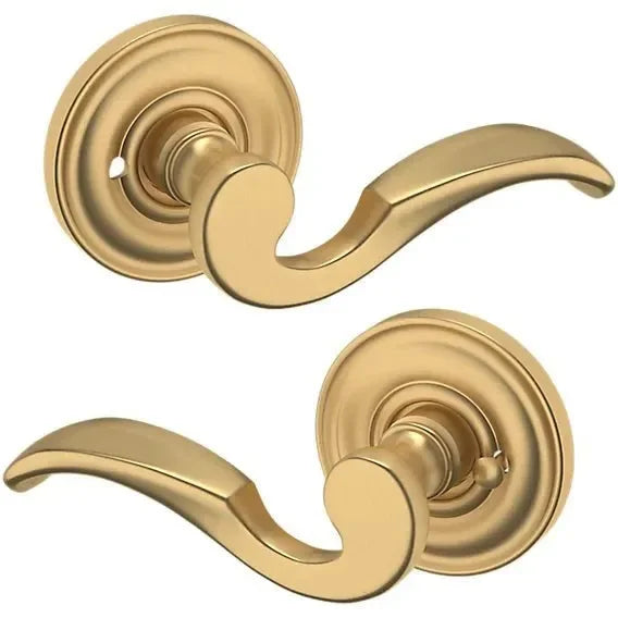 Baldwin Estate 5152 Privacy Lever with 5017 Rosette in Vintage Brass finish