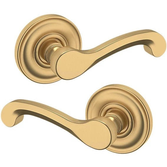 Baldwin Estate 5445V Full Dummy Lever with 5048 Rosette in Vintage Brass finish