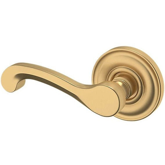 Baldwin Estate 5445V Left Handed Half Dummy Lever with 5048 Rosette in Vintage Brass finish