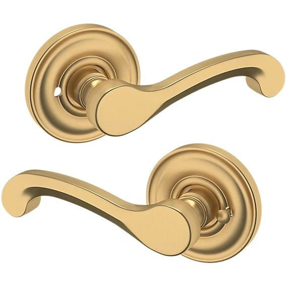 Baldwin Estate 5445V Privacy Lever with 5048 Rosette in Vintage Brass finish