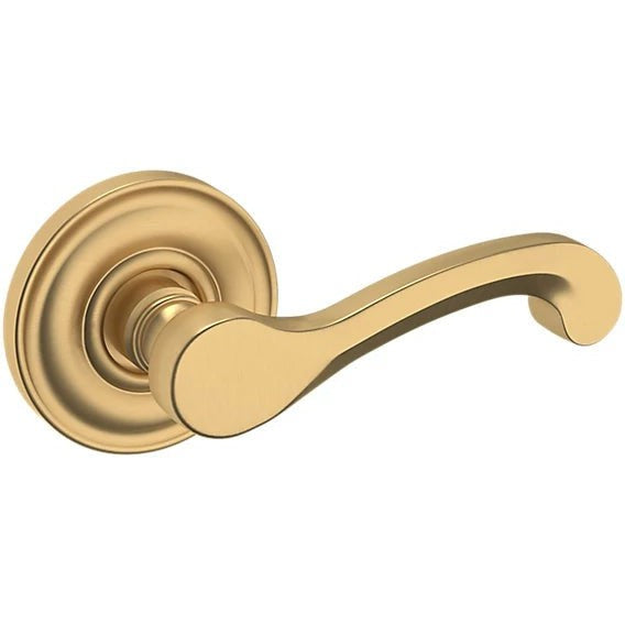 Baldwin Estate 5445V Right Handed Half Dummy Lever with 5048 Rosette in Vintage Brass finish