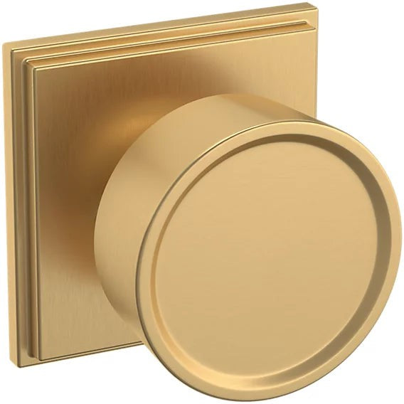 Baldwin Estate K008 Hollywood Hills Half Dummy Knob with R050 Rosette in Vintage Brass finish