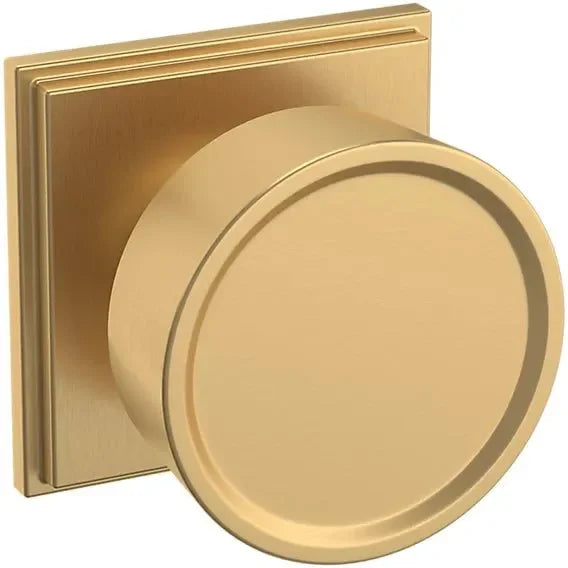 Baldwin Estate K009 Hollywood Hills Half Dummy Knob with R050 Rosette in Vintage Brass finish