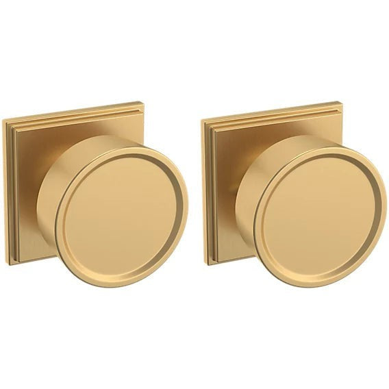 Baldwin Estate K009 Hollywood Hills Privacy Knob with R050 Rosette in Vintage Brass finish