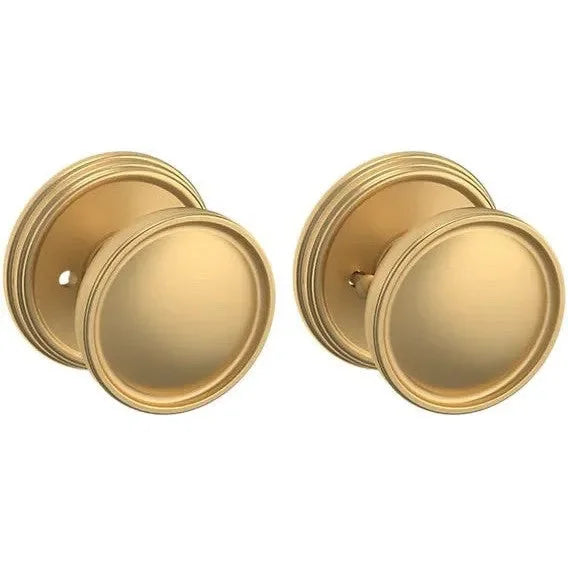 Baldwin Estate K012 Tulip Privacy Knob with 5078 Rosette in Vintage Brass finish