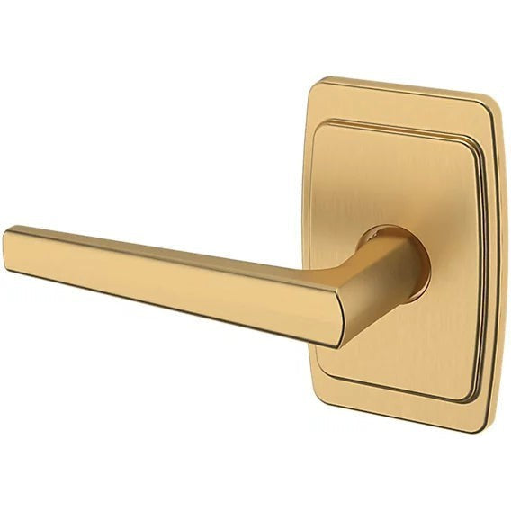 Baldwin Estate L024 Left Handed Half Dummy Lever with R046 Rosette in Vintage Brass finish