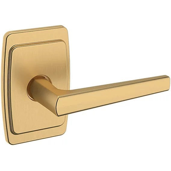 Baldwin Estate L024 Right Handed Half Dummy Lever with R046 Rosette in Vintage Brass finish