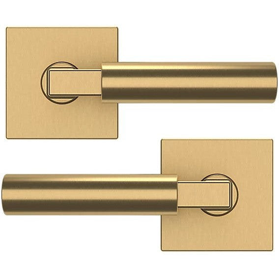 Baldwin Estate L029 Gramercy Full Dummy Lever with R017 Rosette in Vintage Brass finish