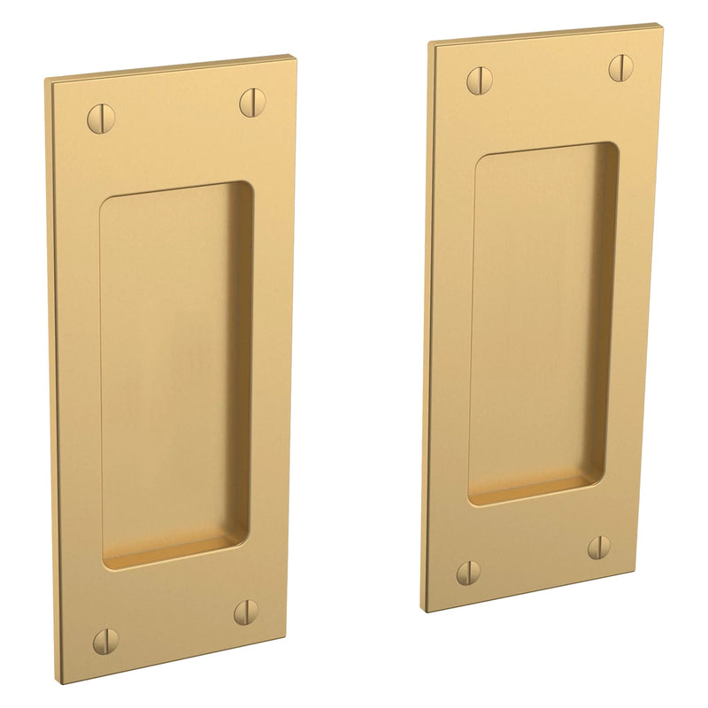 Baldwin Estate Santa Monica Passage Small Pocket Door Set in Vintage Brass finish