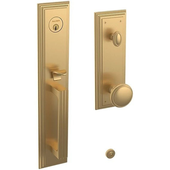 Baldwin Estate Tremont Single Cylinder Full Escutcheon Handleset with 5069 Knob in Vintage Brass finish