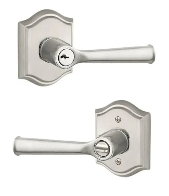 Baldwin Federal Lever with Traditional Arch Rosette Satin Nickel