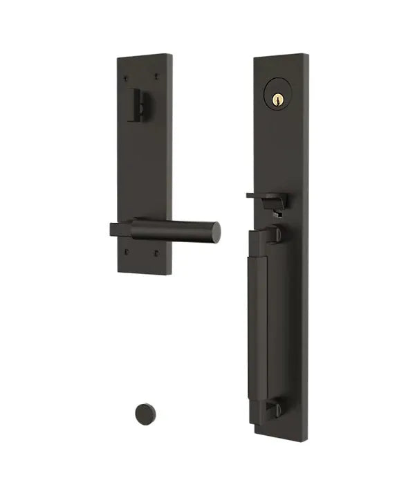 Baldwin Gramercy Full Escutcheon Handleset with L029 Gramercy Lever in Oil Rubbed Bronze finish