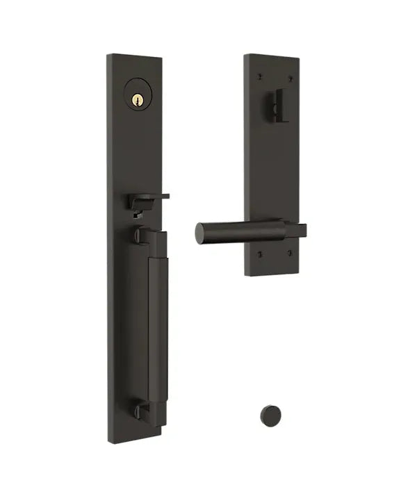 Baldwin Gramercy Full Escutcheon Handleset with L029 Gramercy Lever in Oil Rubbed Bronze finish