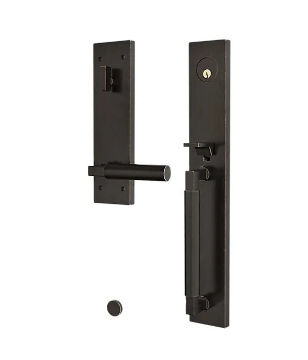 Baldwin Gramercy Full Escutcheon Handleset with L029 Gramercy Lever in Venetian Bronze finish