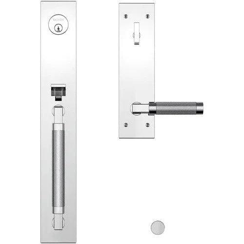 Baldwin Estate Gramercy Handleset with L030 Knurled Lever in Polished Chrome finish