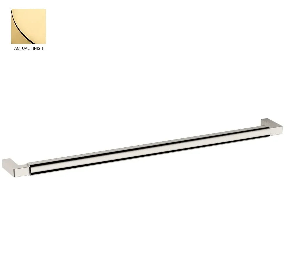 The Baldwin Estate Gramercy Pull in Unlacquered Brass finish.