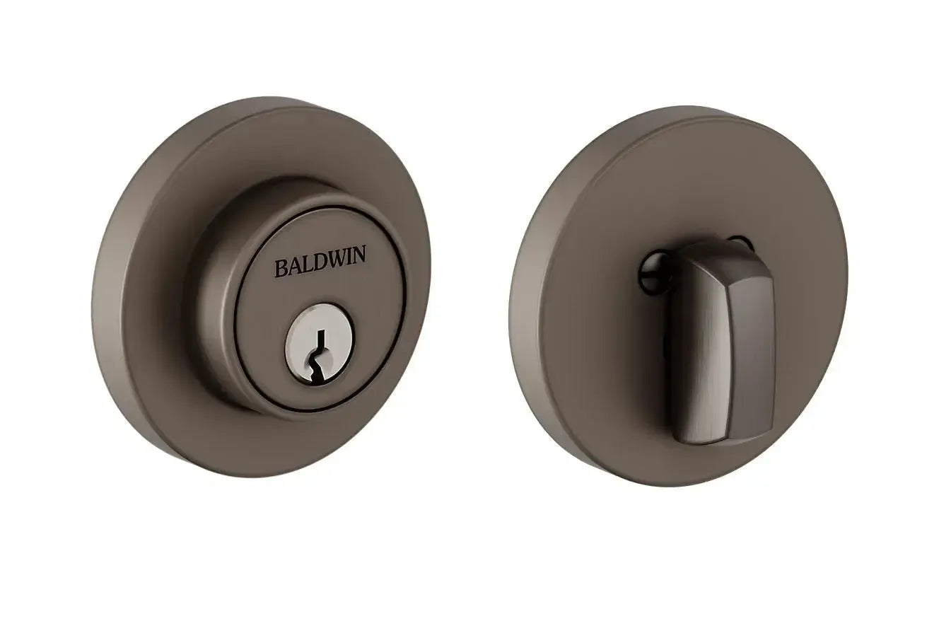 Baldwin Gramercy Round Level Deadbolt with WIFI & Bluetooth in Graphite Nickel finish