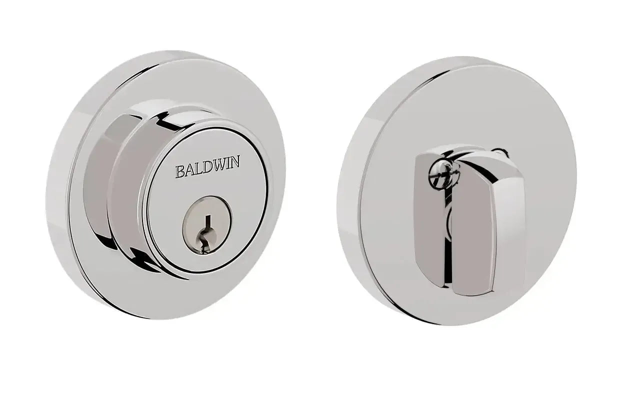 Baldwin Gramercy Round Level Deadbolt with WIFI & Bluetooth in Polished Chrome finish