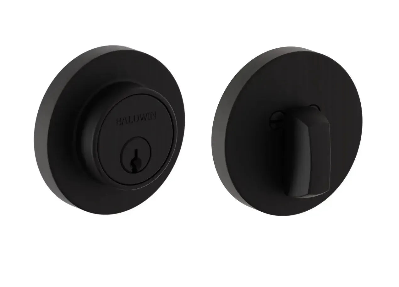 Baldwin Gramercy Round Level Deadbolt with WIFI & Bluetooth in Satin Black finish