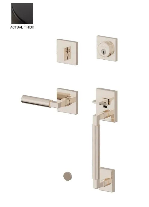 Baldwin Gramercy Sectional Handleset with L029 Gramercy Lever in Oil Rubbed Bronze finish