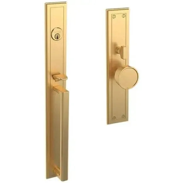 Baldwin EstateBaldwin Hollywood Hills Mortise Handleset Entrance Trim with Interior K008 Knob in 