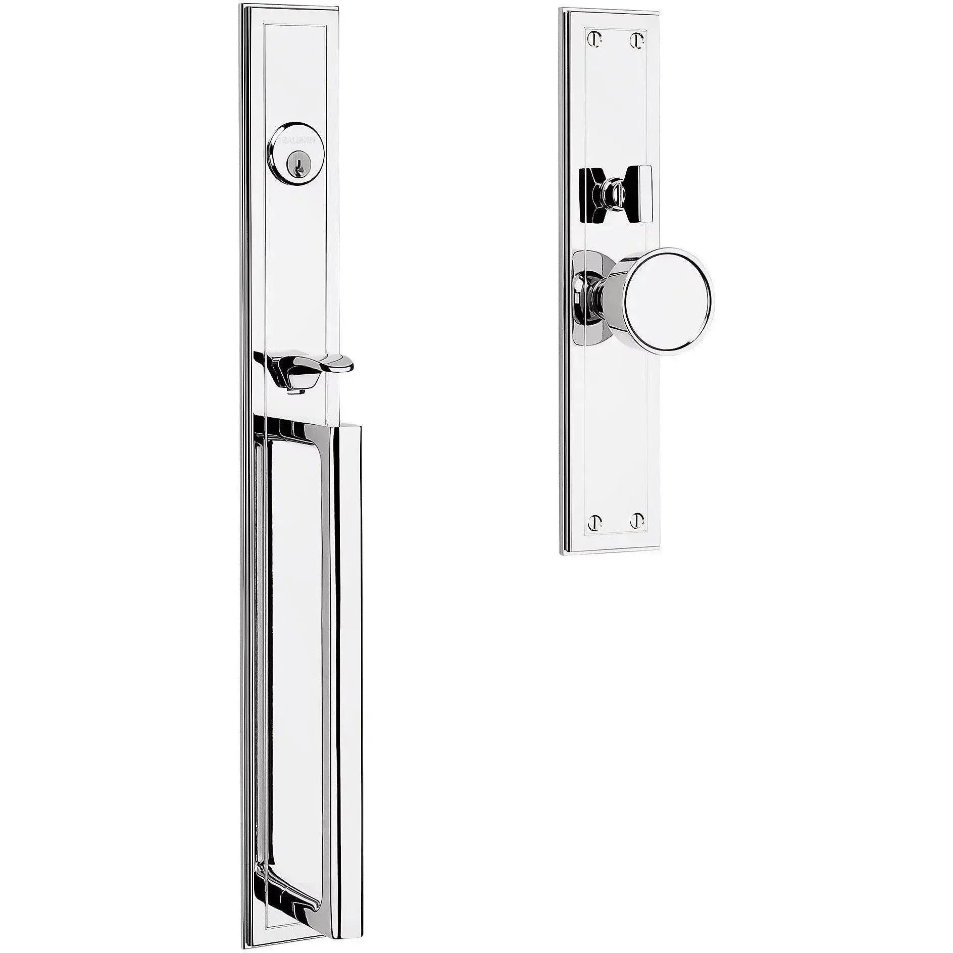 Baldwin EstateBaldwin Hollywood Hills Mortise Handleset Entrance Trim with Interior K008 Knob in 