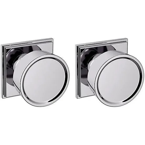 Baldwin Estate K009 Hollywood Hills Passage Knob with R050 Rosette in Polished Chrome finish