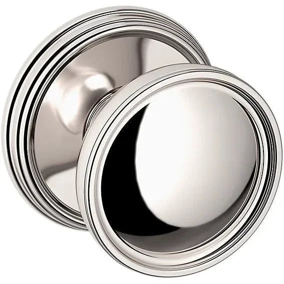 Baldwin Estate K012 Tulip Half Dummy Knob with 5078 Rosette in Lifetime Polished Nickel finish