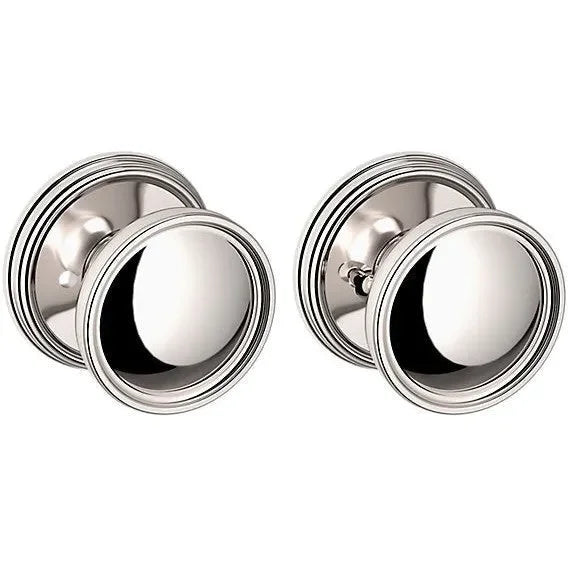 Baldwin Estate K012 Tulip Privacy Knob with 5078 Rosette in Lifetime Polished Nickel finish
