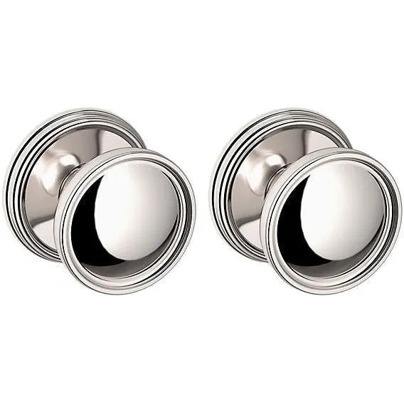 Baldwin Estate K012 Tulip Full Dummy Knob with 5078 Rosette in Lifetime Polished Nickel finish