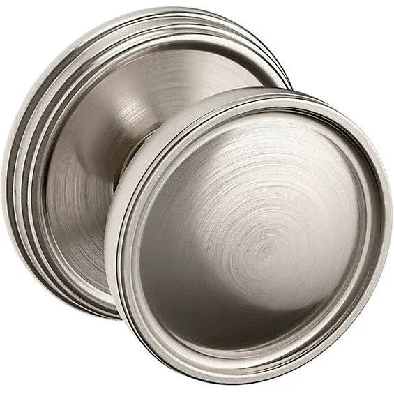 Baldwin Estate K012 Tulip Half Dummy Knob with 5078 Rosette in Lifetime Satin Nickel finish
