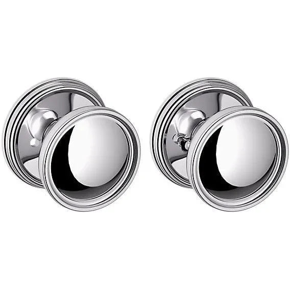 Baldwin Estate K012 Tulip Privacy Knob with 5078 Rosette in Polished Chrome finish