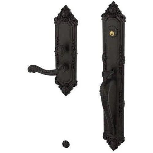 Baldwin Estate Kensington Mortise Handleset Entrance Trim with Interior 5108 Lever in Oil Rubbed Bronze finish