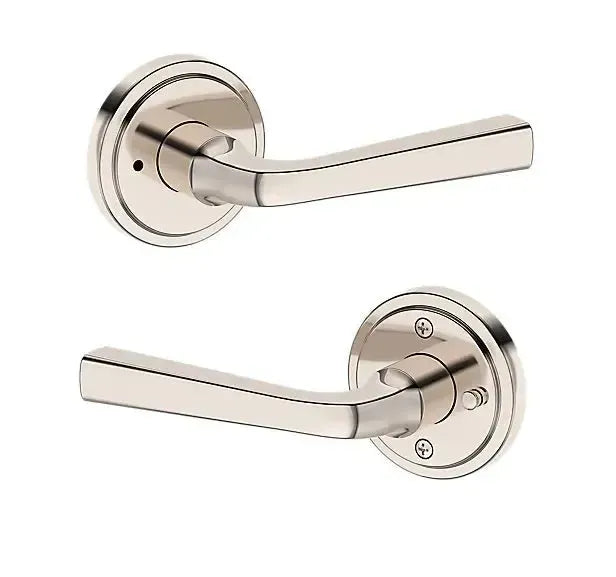 Baldwin Kingvale Lever with Stepped Round Rosette in Lifetime Polished Nickel finish