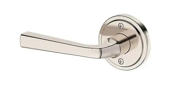 Baldwin Kingvale Lever with Stepped Round Rosette in Lifetime Polished Nickel finish