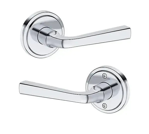 Baldwin Kingvale Lever with Stepped Round Rosette in Polished Chrome finish