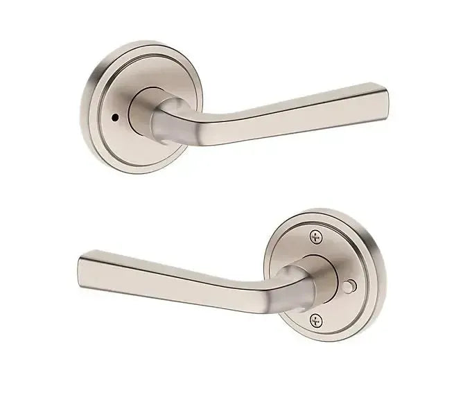 Baldwin Kingvale Lever with Stepped Round Rosette in Satin Nickel finish