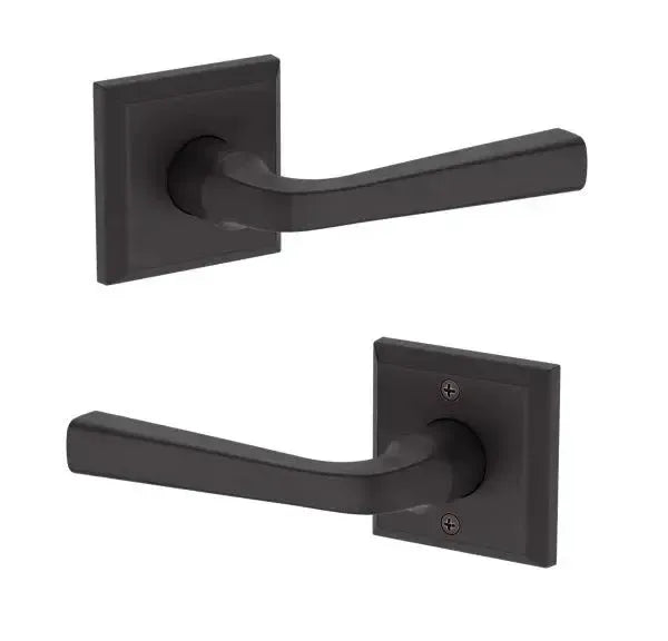 Baldwin Kingvale Lever with Traditional Square Rosette in Venetian Bronze finish
