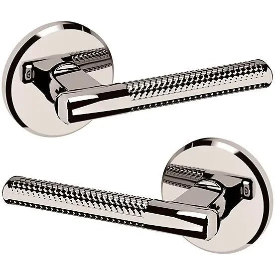 Baldwin Estate L015 Full Dummy Lever with R016 Rosette in Lifetime Polished Nickel finish