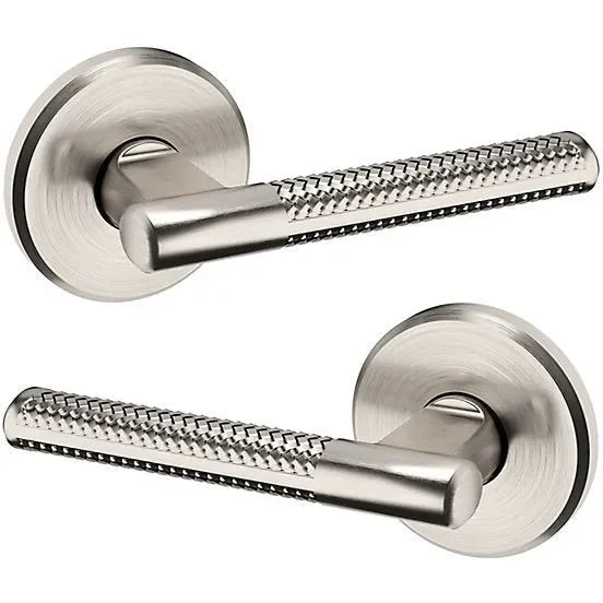 Baldwin Estate L015 Full Dummy Lever with R016 Rosette in Lifetime Satin Nickel finish