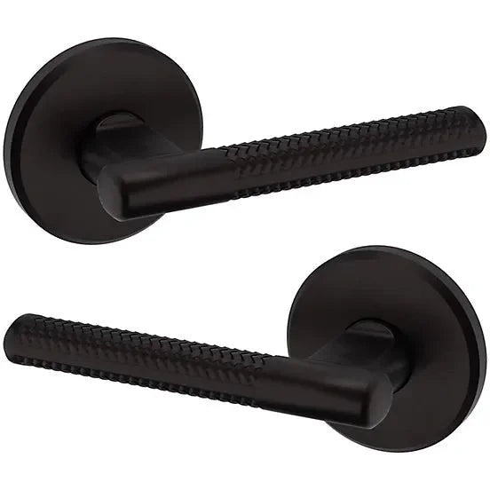 Baldwin Estate L015 Full Dummy Lever with R016 Rosette in Oil Rubbed Bronze finish