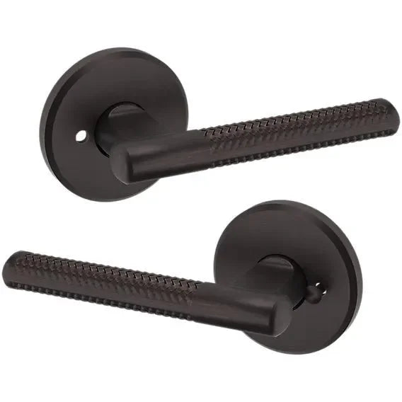 Baldwin Estate L015 Privacy Lever with R016 Rosette in Venetian Bronze finish