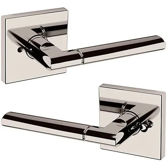 Baldwin L021 Lever with R017 Rosette Lifetime Polished Nickel