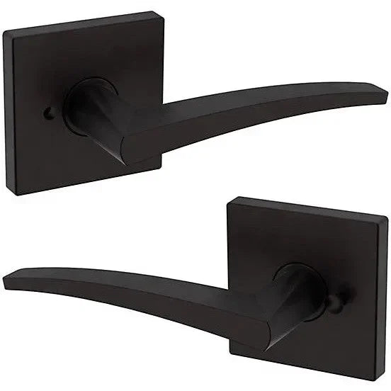 Baldwin Estate L022 Privacy Lever with R017 Rosette in Oil Rubbed Bronze finish