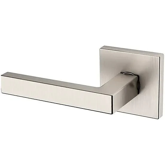 Baldwin Estate L023 Left Handed Half Dummy Lever with R017 Rosette in Lifetime Satin Nickel finish