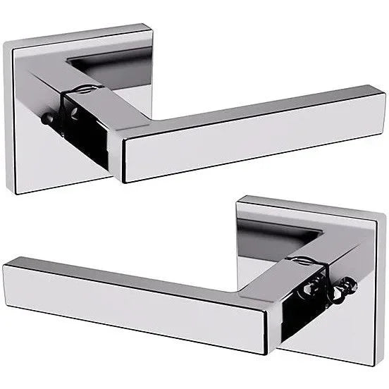 Baldwin Estate L023 Privacy Lever with R017 Rosette in Polished Chrome finish