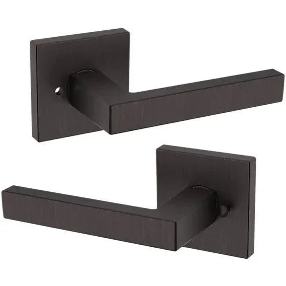 Baldwin Estate L023 Privacy Lever with R017 Rosette in Venetian Bronze finish
