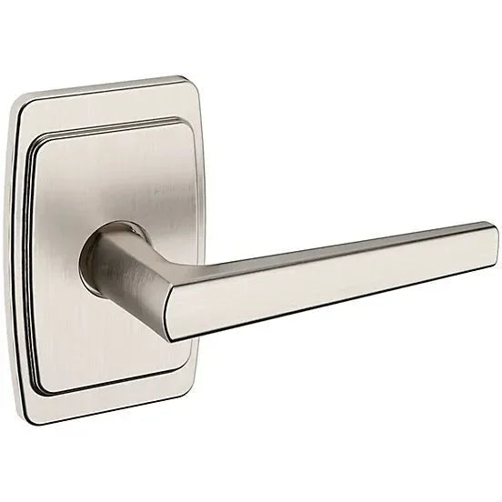 Baldwin Estate L024 Right Handed Half Dummy Lever with R046 Rosette in Lifetime Satin Nickel finish